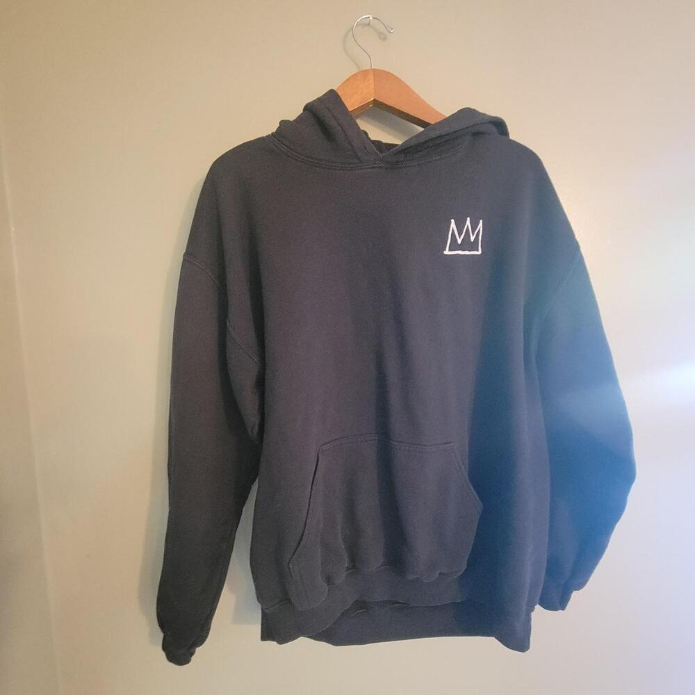 Basquiat black hoodie Crown Size L